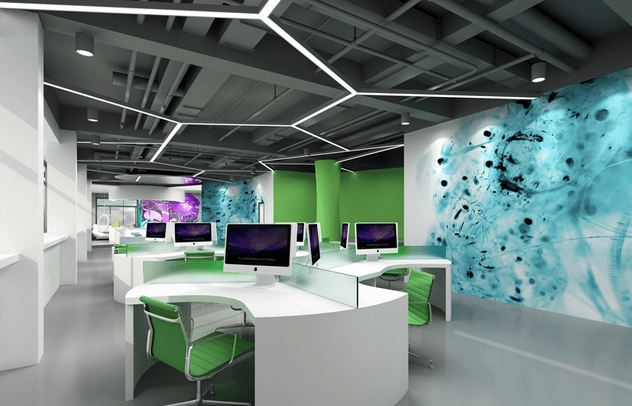 生物科技公司办公室装修 融合功能与美学的装饰设计效果